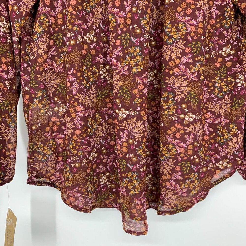 Mason & Belle Top Floral Print Bobby Embroidered Tie Detail NWT - Picture 12 of 12